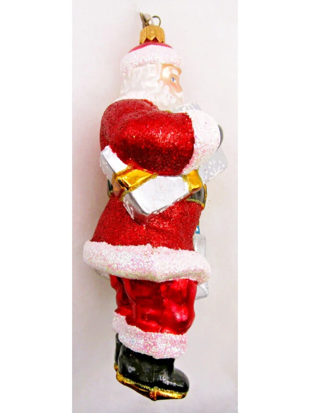 Neiman Marcus 2016 Santa Claus European-Style Glass Ornament with Tag and Box